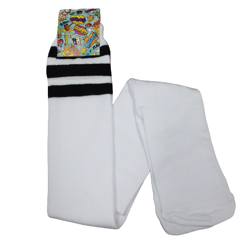 Medias bucaneras Blancas con rayas negras