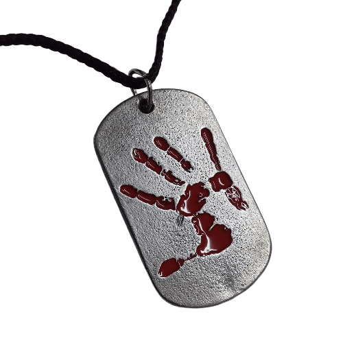 Colgante The Walking Dead - Mano zombi sangrienta