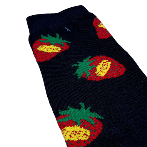 Medias 3/4 Frutillas Fresh fondo negro