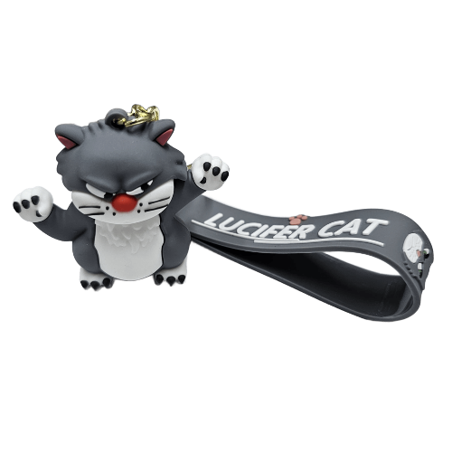 Llavero Goma 3D La Cenicienta - Gato Lucifer brazos abiertos