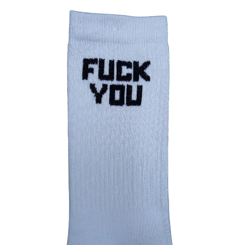 Medias 3/4 Puño Fuck You fondo blanco