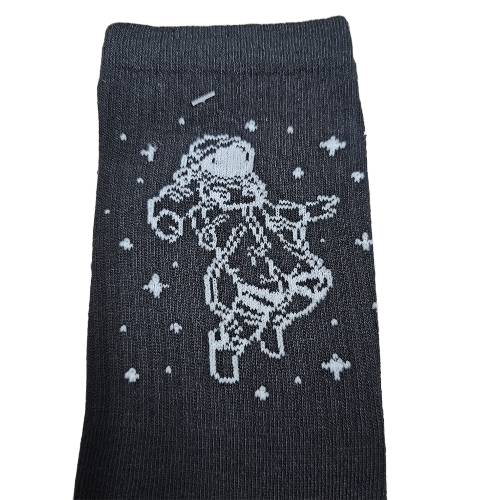 Medias 3/4 Puño - Astronauta fondo negro y rojo