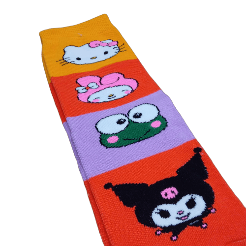Medias 3/4 Sanrio - Kitty, Melody, Keroppi y Kuromi