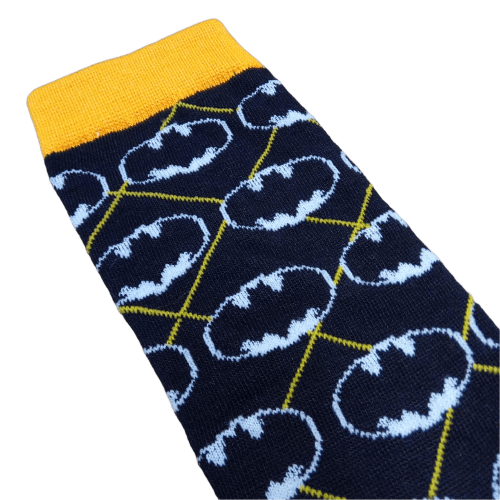 Medias 3/4 Batman logos fondo negro con rombos