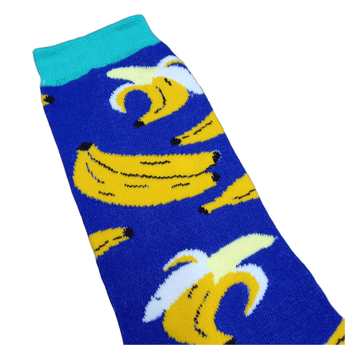 Medias 3/4 Bananas fondo azul