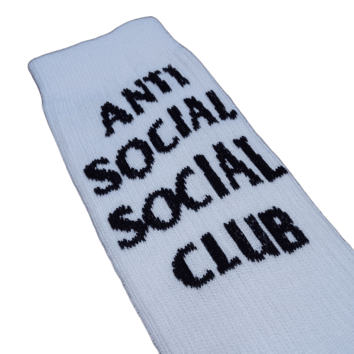 Medias 3/4 Puño - Anti Social Social Club (Fondo blanco letras negras)