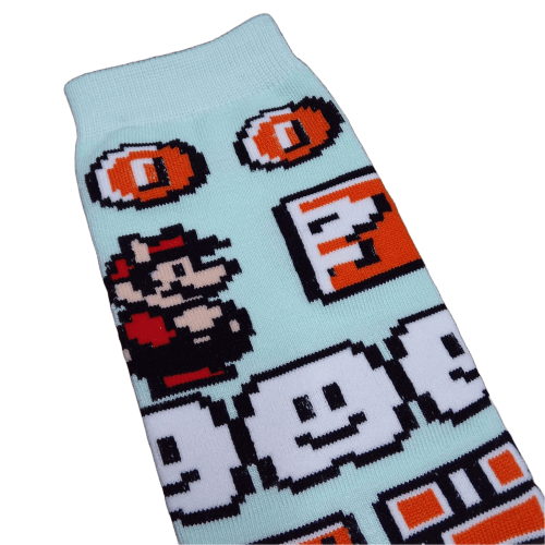 Medias 3/4 Super Mario Bros - Mario Mapache jugando
