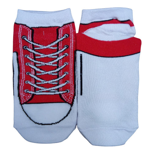 Medias soquete Zapatillas rojas