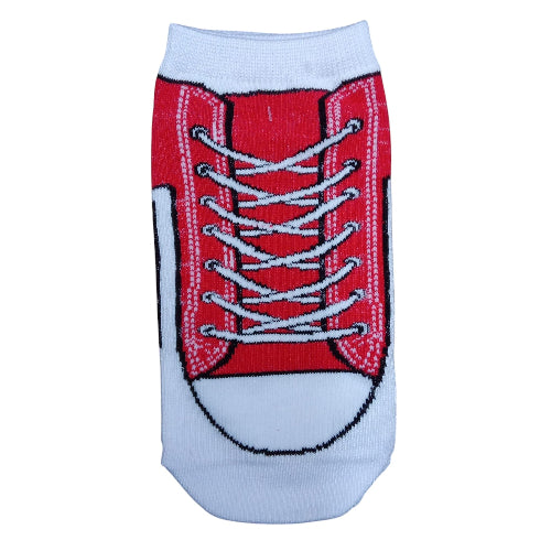 Medias soquete Zapatillas rojas