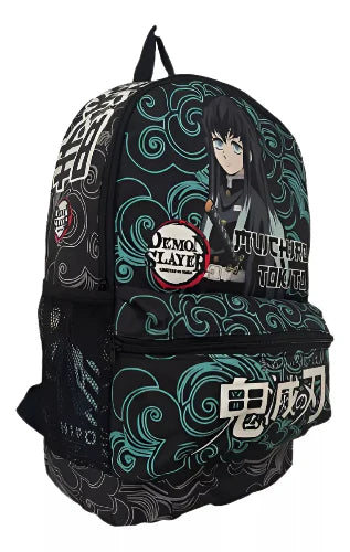 Mochila de Cordura Reforzada - Demon Slayer Tokito (fondo verde y negro)