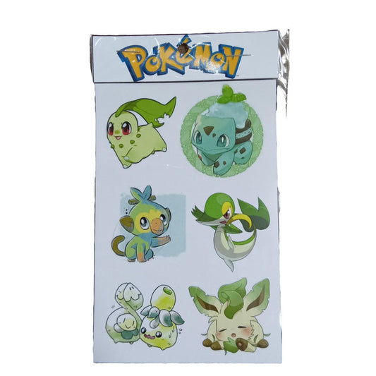 Stickers Pokemon Modelo 5 - Tipo Planta para recortar
