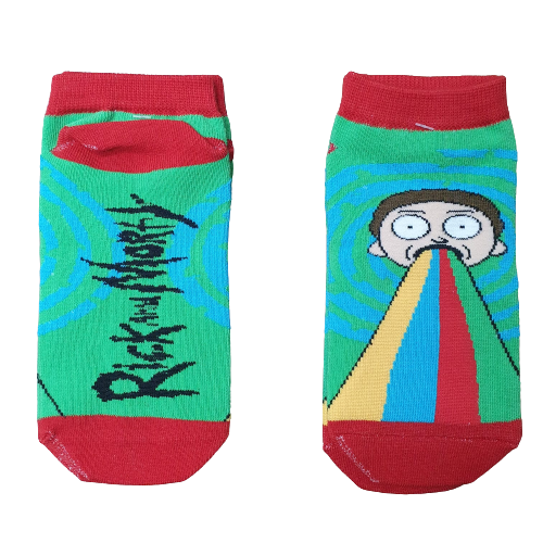 Medias soquete Rick y Morty - Morty/Arco iris