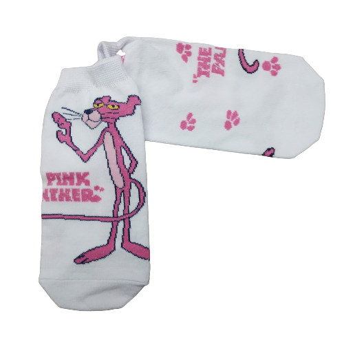 Medias soquete Pantera Rosa (blancas)