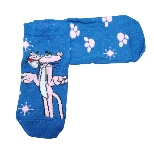 Medias soquete Pantera Rosa (azules)