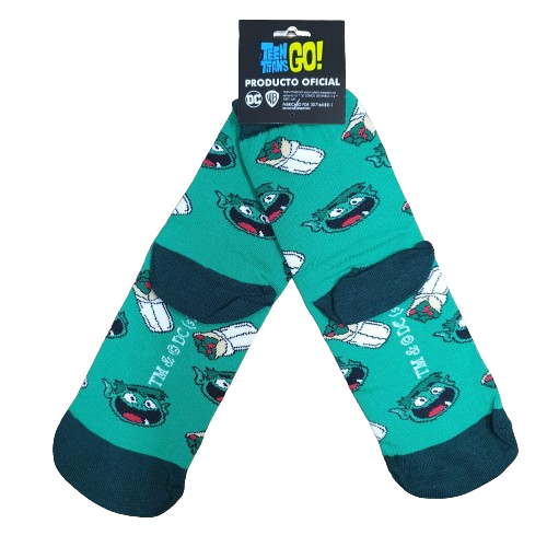 Medias 3/4 Jovenes Titanes - Chico Bestia Caritas Oficial
