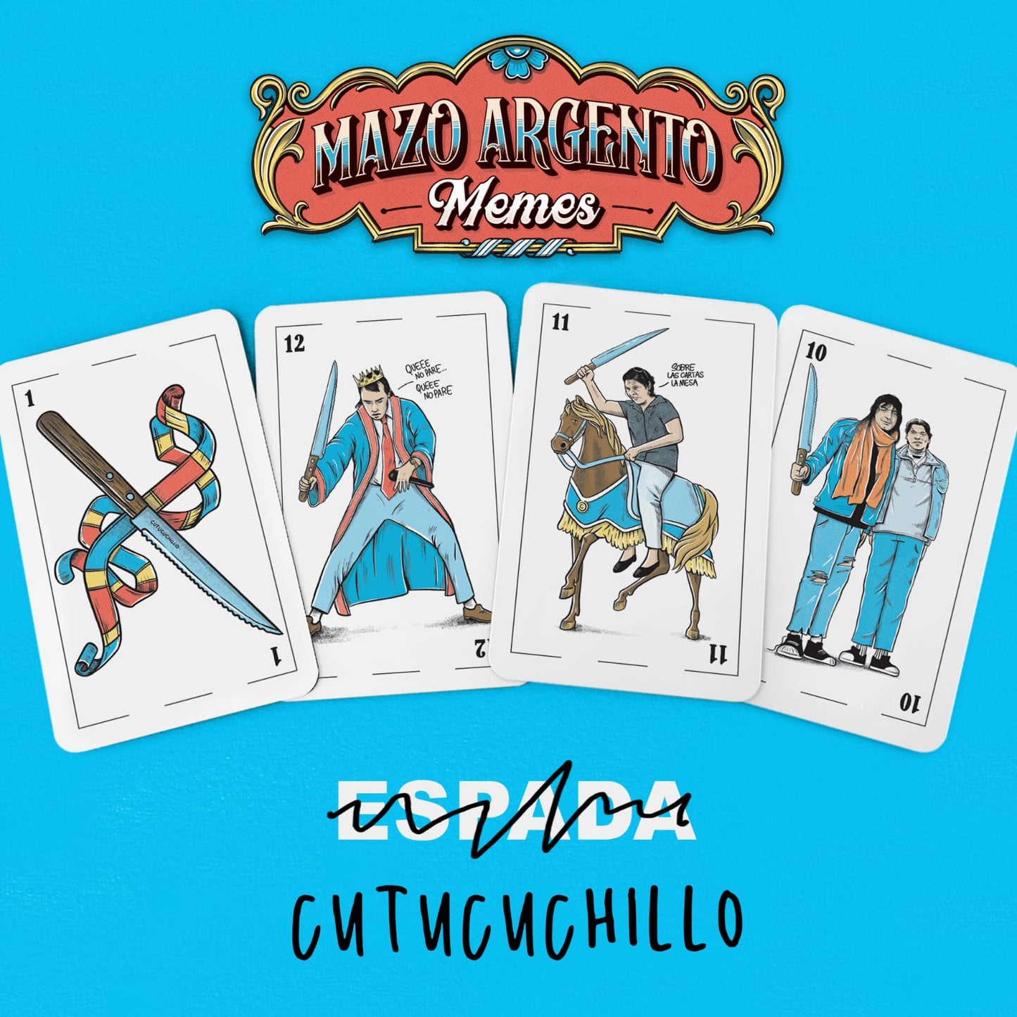 Juego de cartas - Mazo Argento Memes
