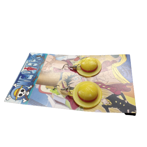 Aros 3D One Piece - Sombrero Luffy