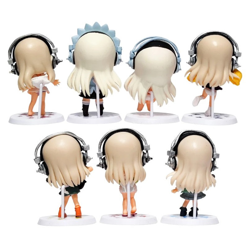 Figuras (Set x7) SoniAni: Super Sonico The Animation - Chibi 8,5cm