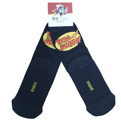 Medias 3/4 Tom & Jerry - Negras con Caritas de Tom y Jerry Oficial