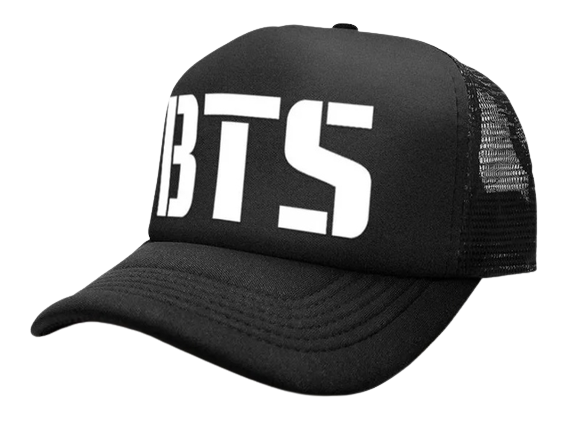 Gorra trucker BTS - Letras blancas
