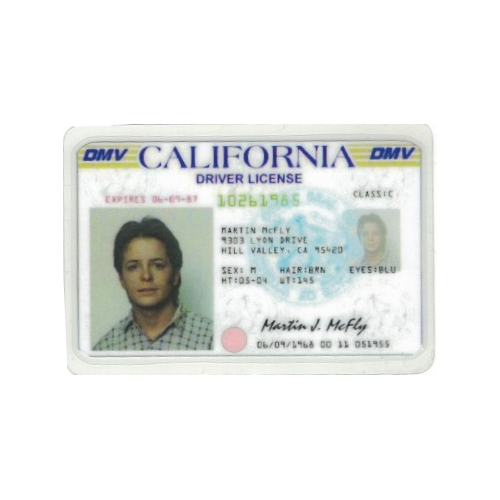 Credencial - Volver al Futuro - Martin Mcfly