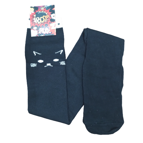 Medias bucaneras Negras Cara de Gato