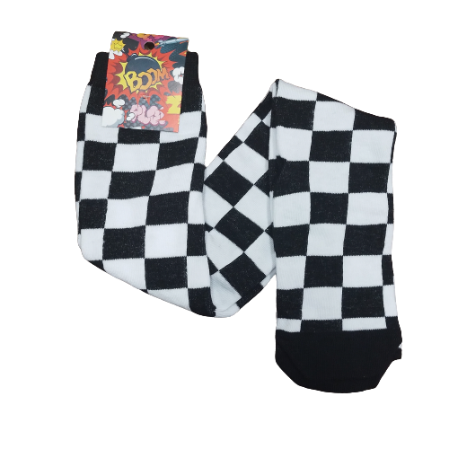 Medias Bucaneras Cuadros Negros y Blancos