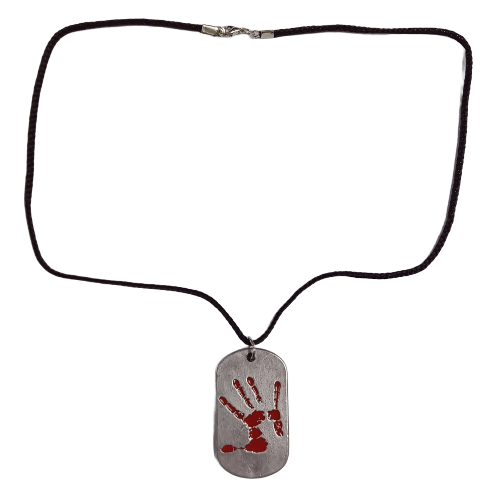 Colgante The Walking Dead - Mano zombi sangrienta