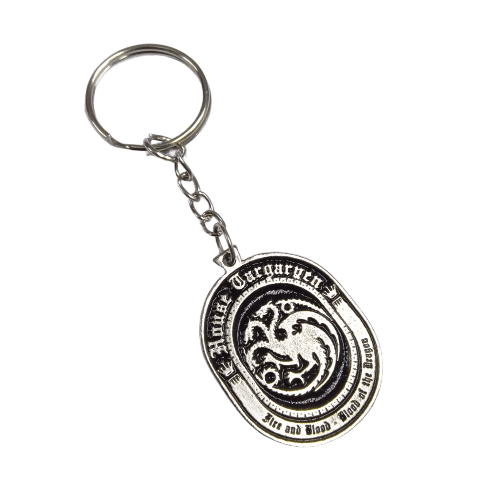 Llavero Juego de Tronos - Casa Targaryen (ovalado)