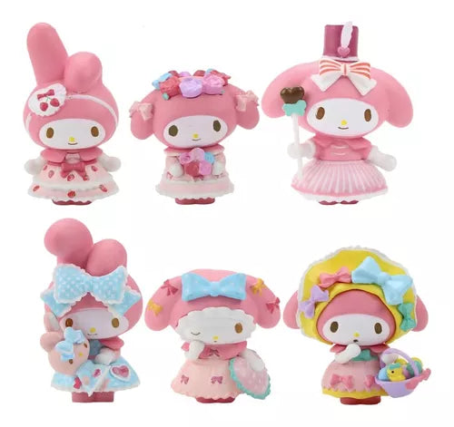 Figuras (x6) Sanrio - My Melody 6-7cm aprox