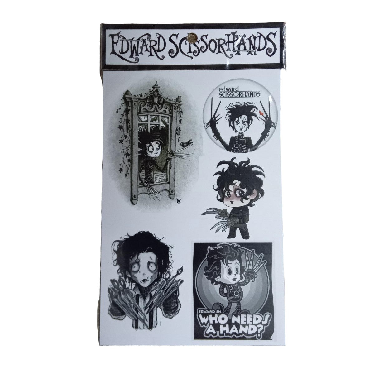 Stickers El joven manos de tijera (Edward Scissorhands) para recortar