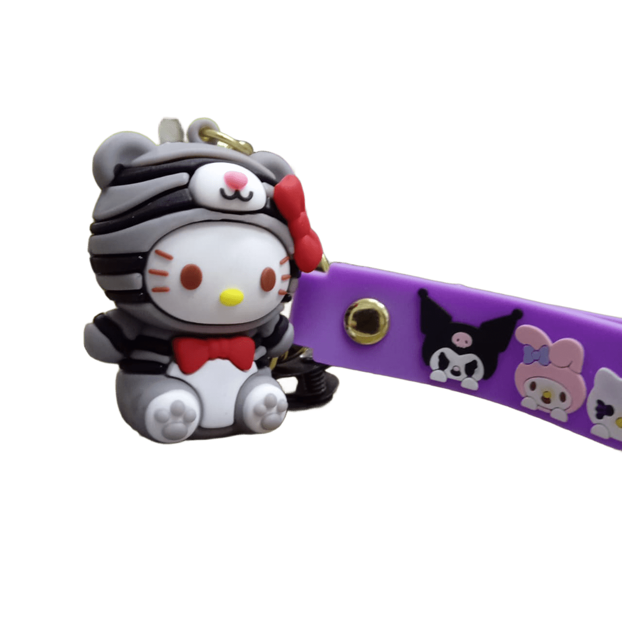 Llavero Goma 3D Sanrio Kitty disfraz mapache