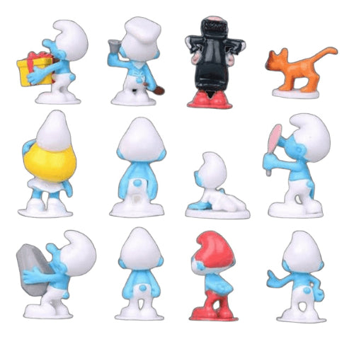 Figuras (Set x 12) Los Pitufos - Personajes 3 a 6 cm aprox