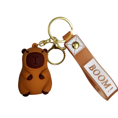 Llavero goma 3D Carpincho Capybara Sentado