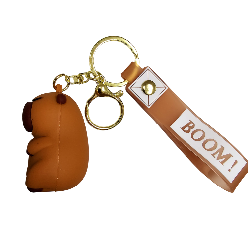 Llavero goma 3D Carpincho Capybara Sentado