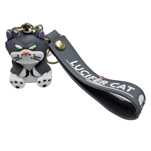 Llavero Goma 3D La Cenicienta - Gato Lucifer sentado