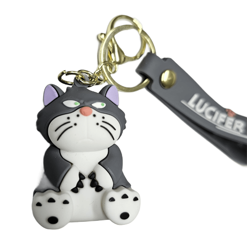 Llavero Goma 3D La Cenicienta - Gato Lucifer sentado