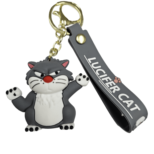 Llavero Goma 3D La Cenicienta - Gato Lucifer brazos abiertos