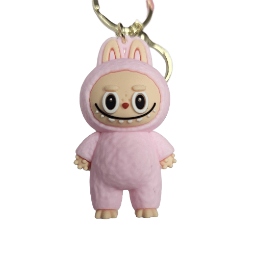 Llavero Goma 3D Labubu rosa