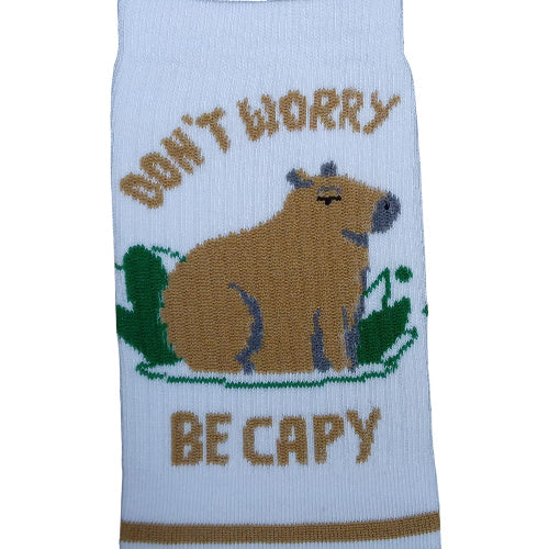 Medias 3/4 Puño Capybara - Don't Worry, be Capy