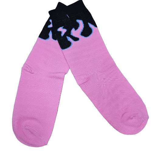 Medias 3/4 Llama de fuego - Rosa