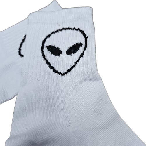 Medias 3/4 Puño - Alien fondo blanco