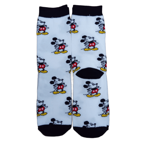 Medias 3/4 Mickey Mouse - Mickey mini Fondo Blanco (borde negro)