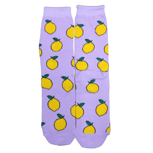 Medias 3/4 Limones fondo violeta
