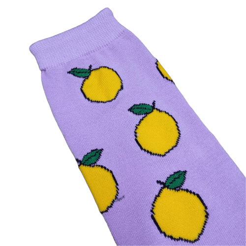 Medias 3/4 Limones fondo violeta