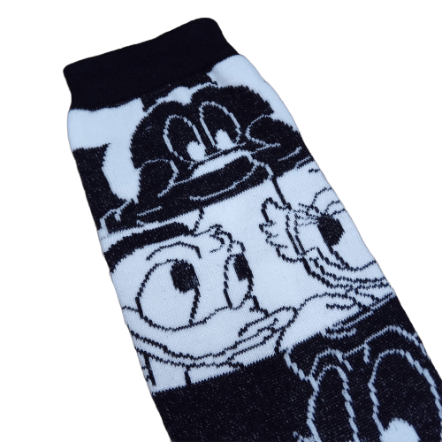 Medias 3/4 Mickey Mouse - Mickey y sus amigos blanco y negro