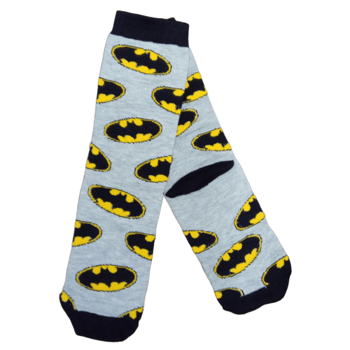 Medias 3/4 Batman logos fondo gris