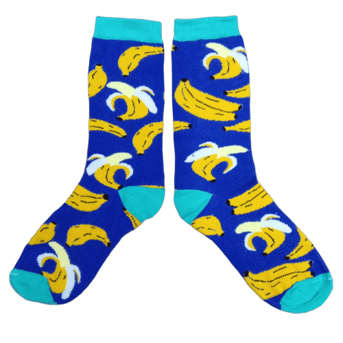 Medias 3/4 Bananas fondo azul