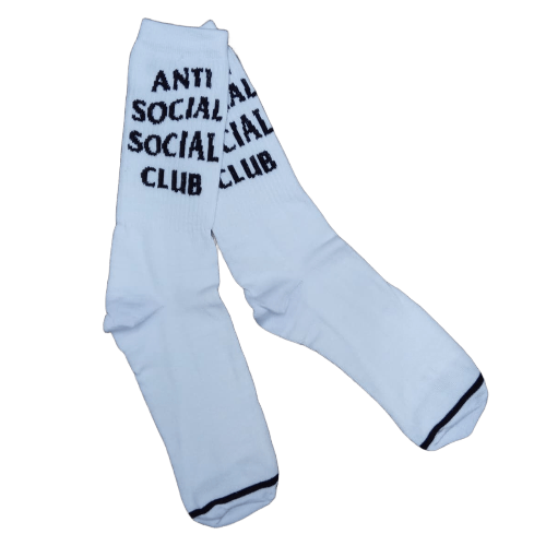 Medias 3/4 Puño - Anti Social Social Club (Fondo blanco letras negras)