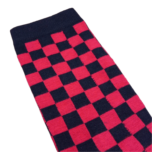 Medias 3/4 Cuadros rojos y negros
